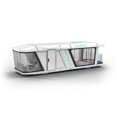 Casa modular de pared de paneles de sándwich de lana de roca para espacios de vida móviles contemporáneos de lujo