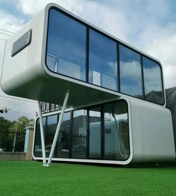 Panel de sándwich de lana de roca de pared moderno al aire libre portable nave móvil cápsula espacial hotel casa