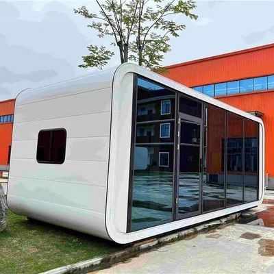 Hotel Prefabricado Casa pequeña cápsula espacial inteligente con panel de sandwich de lana de roca