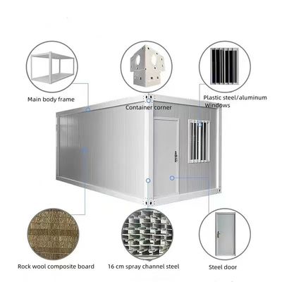 Casa de contenedores prefabricada de instalación rápida con piso de tablero MGO