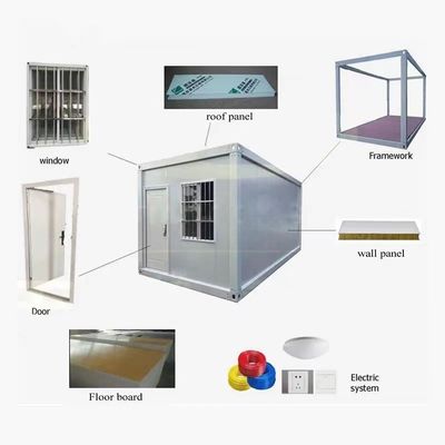Casa de contenedores prefabricada de instalación rápida con piso de tablero MGO