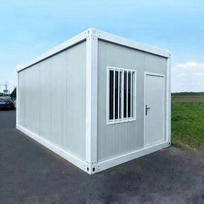 Construcción rápida resistente al viento Cuadro de acero ligero Casa de contenedores prefabricada independiente portátil