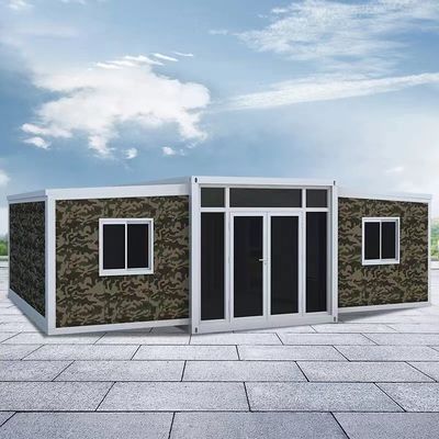 Casa de movimiento rápido con doble ala de expansión de contenedores plegables