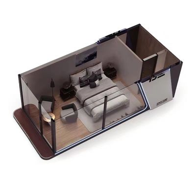 Planta de tablero MGO y panel de sandwich de lana de roca Villa de acero ligero para casas prefabricadas