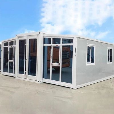 Casa de movimiento rápido con doble ala de expansión de contenedores plegables