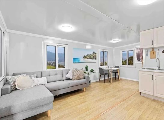Casa de movimiento rápido con doble ala de expansión de contenedores plegables