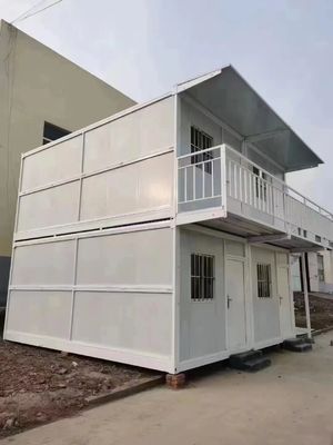 20 pies Prefabricado Casas de contenedores plegables paneles de sándwich Oficinas de diseño de paredes