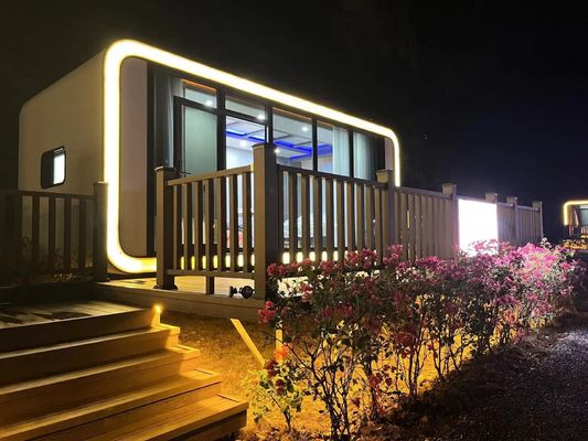 Pisos de madera compuesta Prefabricados modulares Casitas pequeñas Oficina de contenedores para necesidades de oficina portátil