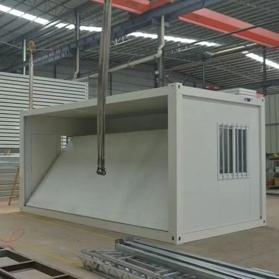 Casa plegable modular móvil con ventaja de resistencia al viento y suelo de tablero de fibra de cemento
