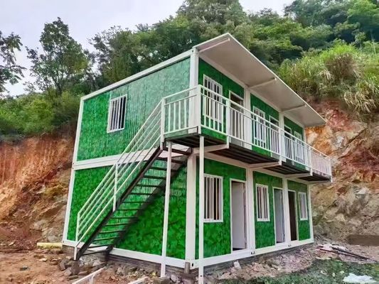 Eficientemente ensambla la casa de contenedores con piso de tablero de PVC fácil de instalar asequible