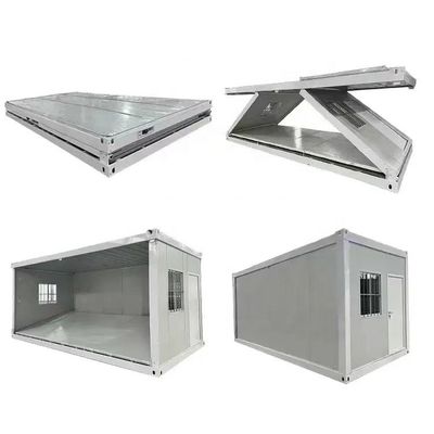 Contenedor prefabricado plegable de 10 pies y 20 pies Casas de campamento Oficina con panel de sándwich