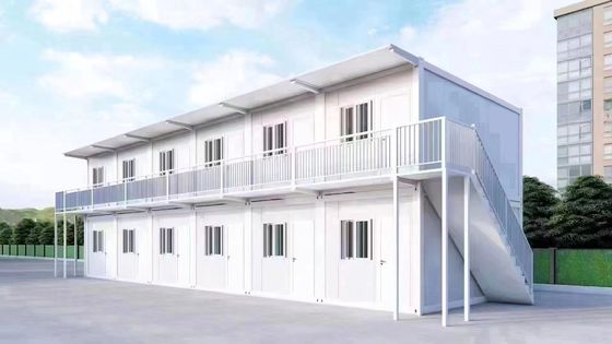 Contenedor prefabricado plegable de 10 pies y 20 pies Casas de campamento Oficina con panel de sándwich
