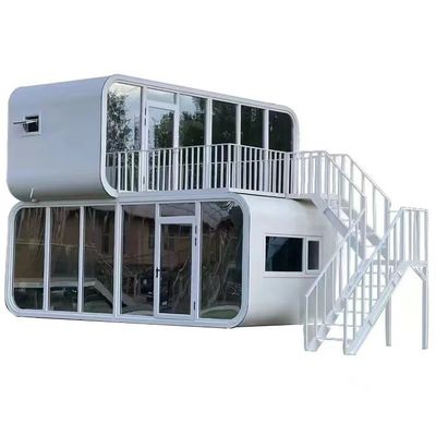 Casas modulares prefabricadas contemporáneas de 20 pies 40 pies Casas pequeñas Cabina de oficina Casa portátil Pod Apple Cabina