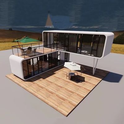 Casas modulares prefabricadas contemporáneas de 20 pies 40 pies Casas pequeñas Cabina de oficina Casa portátil Pod Apple Cabina