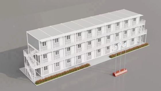 Contenedor plegable Prefabricado Casitas pequeñas Oficina de sitio Conveniente 20 pies 40 pies Instalación