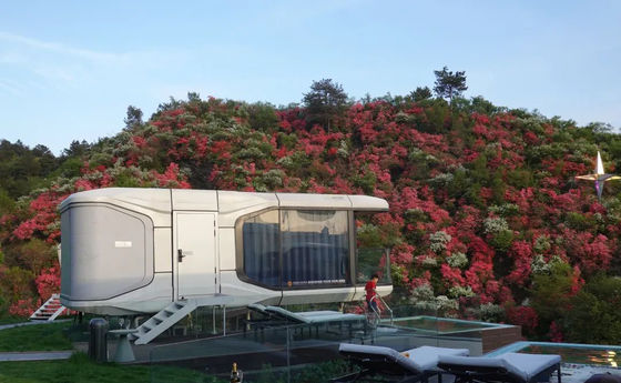Casa móvil portátil prefabricada Casa cápsula espacial contemporánea para café