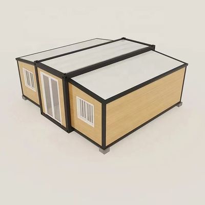 Casa de contenedores de doble ala de 20 pies con techo de panel de sándwich EPS y piso de tablero MGO