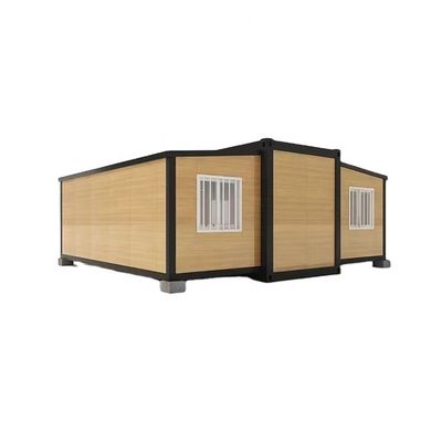 Casas de contenedores residenciales plegables 20 pies caja de expansión de doble ala para una vida fácil
