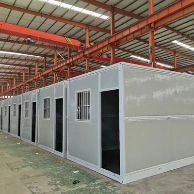 Casa plegable de contenedores móviles modulares de 5950 mm de longitud y suelo de tablero de fibra de cemento