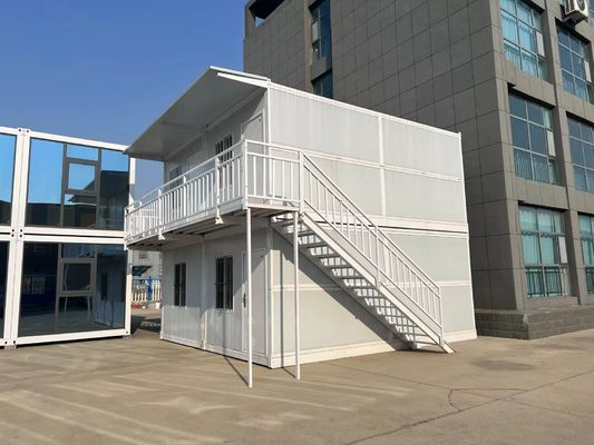 Casa plegable de contenedores móviles modulares de 5950 mm de longitud y suelo de tablero de fibra de cemento