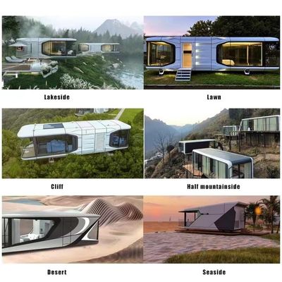Casa móvil portátil prefabricada con soporte técnico en línea y casa cápsula espacial