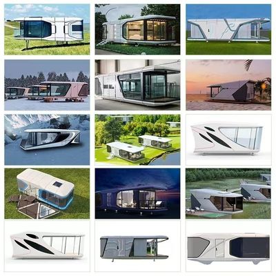 Casa móvil portátil prefabricada con soporte técnico en línea y casa cápsula espacial