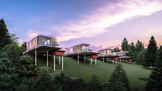 Cajita de vidrio luminosa para exteriores Hotel de camping para parejas Cajita de vacaciones