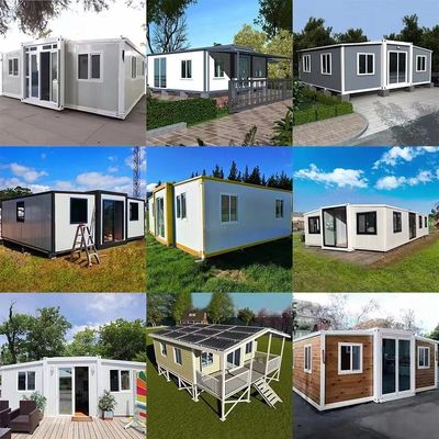 Estándares de vida Casas de contenedores de dos alas ampliables de lujo