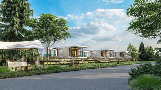 Cajita de vidrio luminosa para exteriores Hotel de camping para parejas Cajita de vacaciones