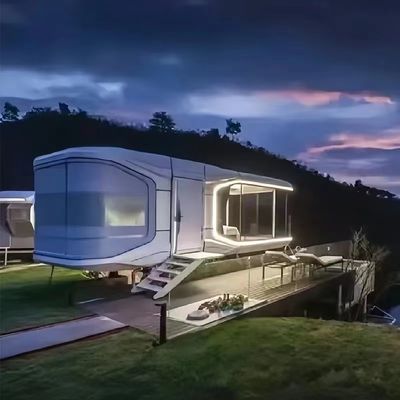 Cajita de vidrio luminosa para exteriores Hotel de camping para parejas Cajita de vacaciones