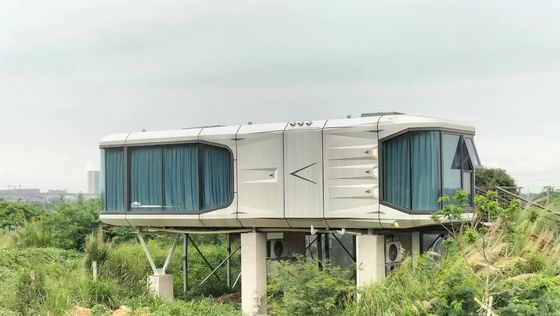 Casa cápsula espacial de estilo contemporáneo Casa modular prefabricada para acampar