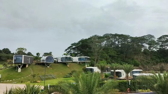 Casa cápsula espacial de estilo contemporáneo Casa modular prefabricada para acampar