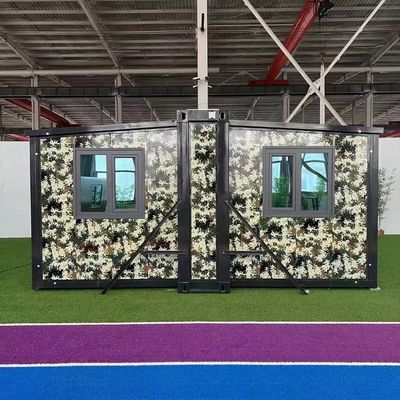 Casa de lujo prefabricada con contenedor móvil y techo de paneles sandwich EPS