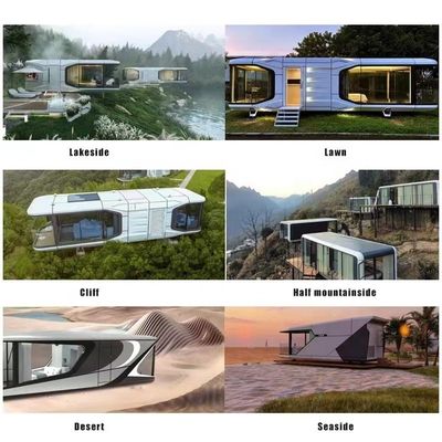 Venta Villa de lujo en la playa con Smart Windproof Casa cápsula espacial móvil prefabricada