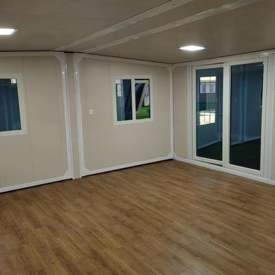 Contenedor residencial plegable móvil de 20 pies con panel sandwich de pared y puerta de acero EPS