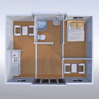 Instalación rápida de casas móviles modulares pequeñas de 20 pies y 40 pies con casas de contenedores de dos alas