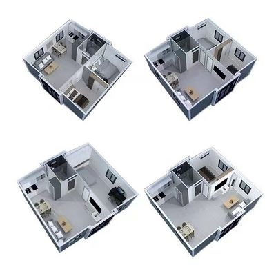 Construcción de casas de contenedores con ventana de aluminio
